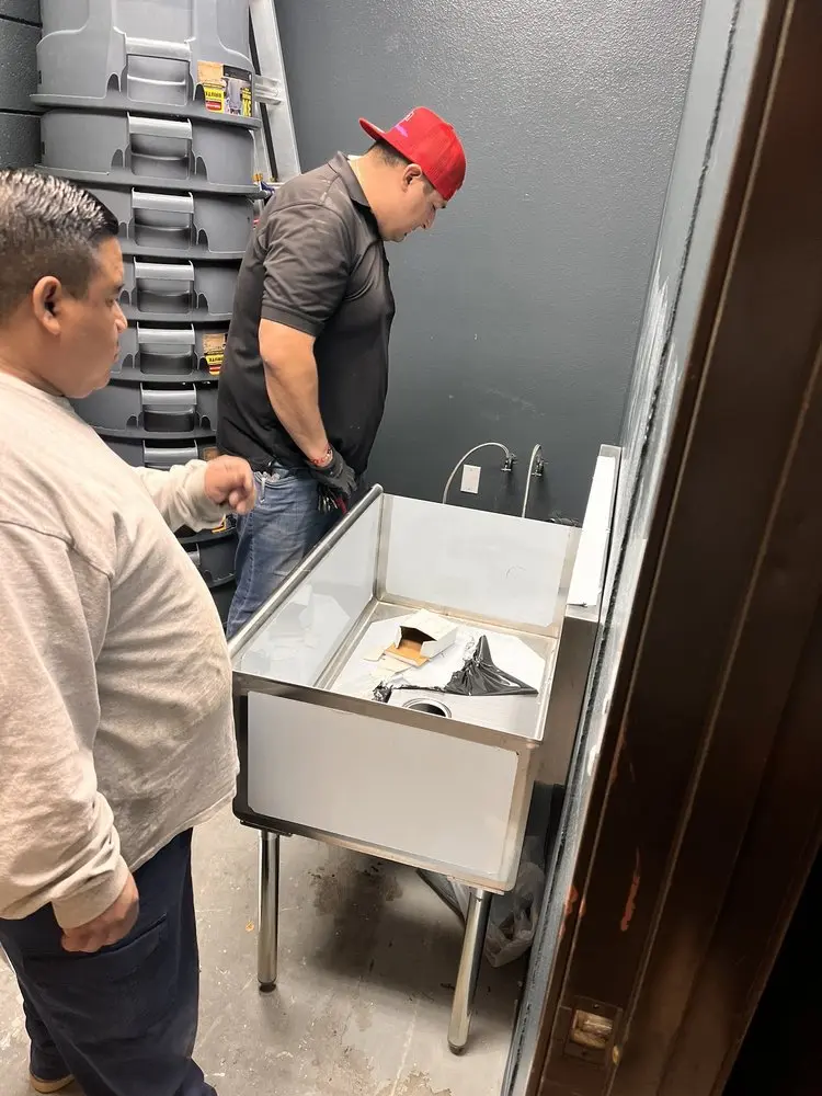 Commercial plumbing and sink installation in Tempe